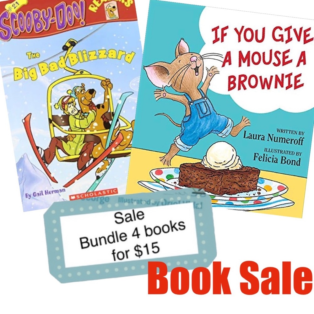 SALE❤️ Book Bundle If You Give A Mouse A Brownie & Scooby Doo - Paperback
